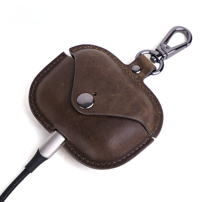 Vintage Leather Airpods Pro Protect Case J089-Leather Cases-Coffee-Free Shipping Leatheretro