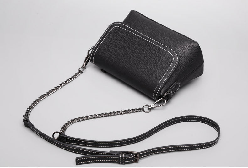 Summer Small Leather Handbag for Women 9772-Handbags-Light Gray-Free Shipping Leatheretro