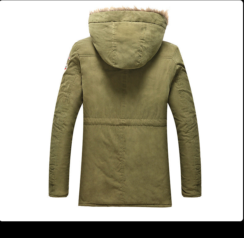 Winter Cotton Hoodies Coats for Men-Coats & Jackets-Khaki-S-Free Shipping Leatheretro