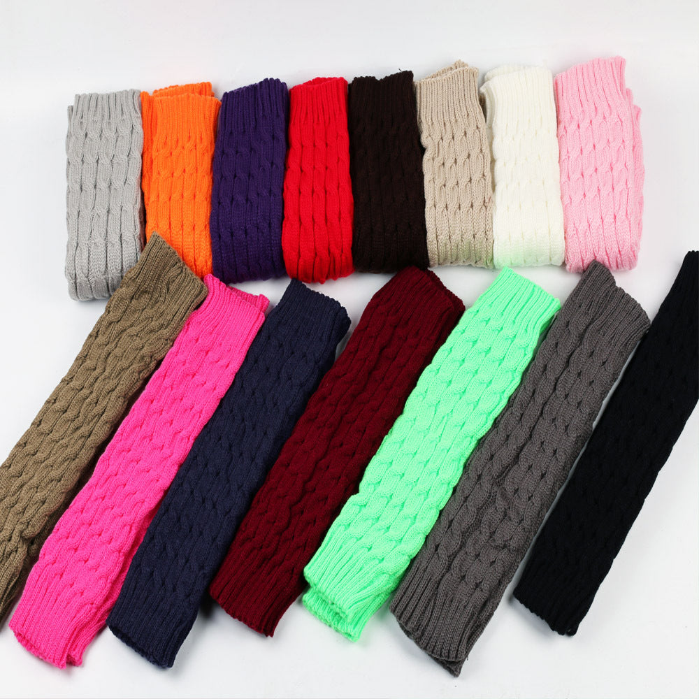 2 Pairs/set 40 cm Long Knitted Socks for Women-socks-White-One Size-Free Shipping Leatheretro