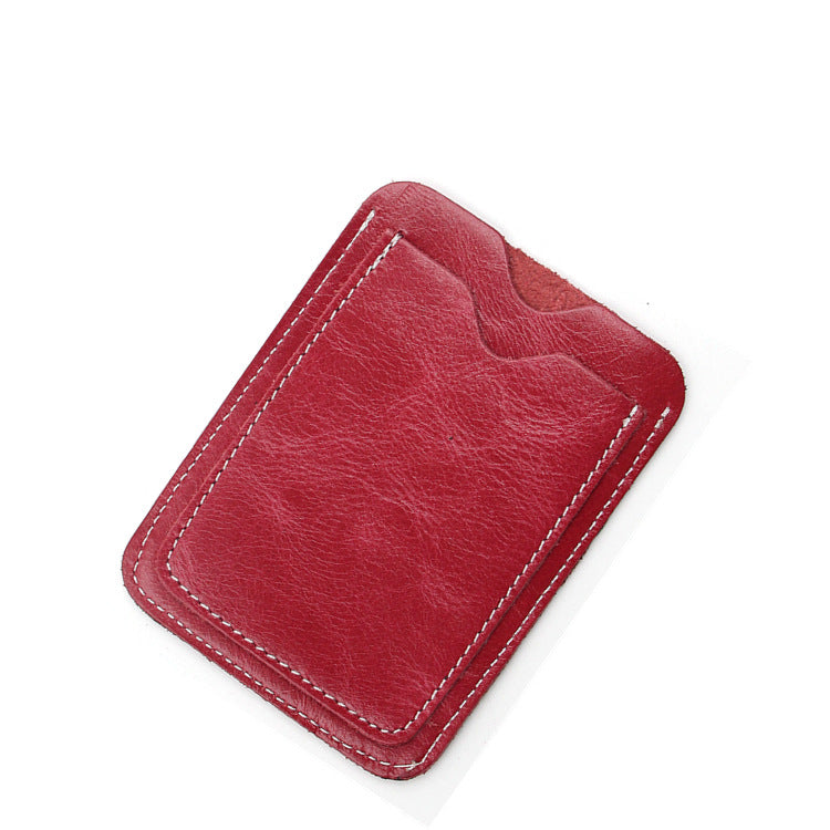 Buy One Get Two Free Leather Card Cases QB003-Leather cases-Red-Free Shipping Leatheretro