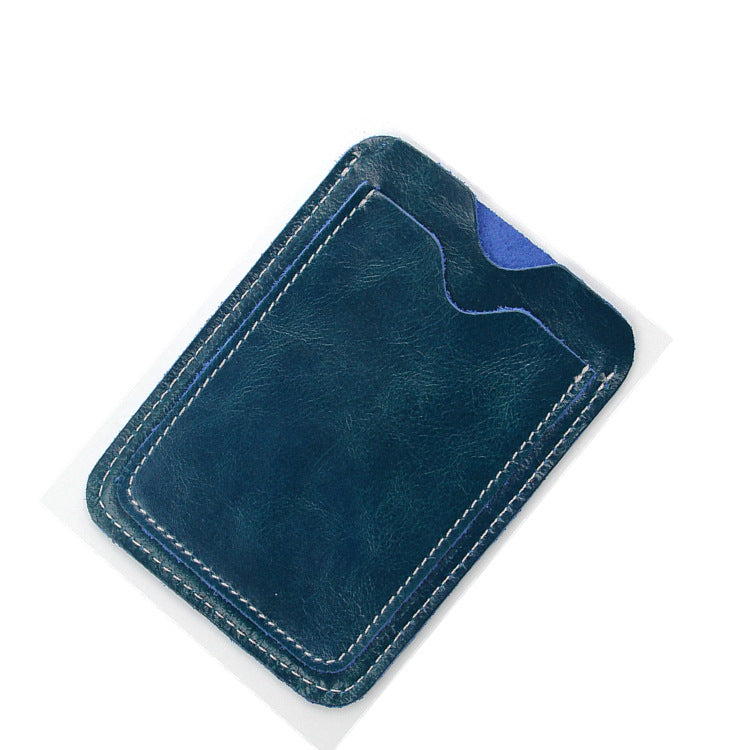 Buy One Get Two Free Leather Card Cases QB003-Leather cases-Blue-Free Shipping Leatheretro