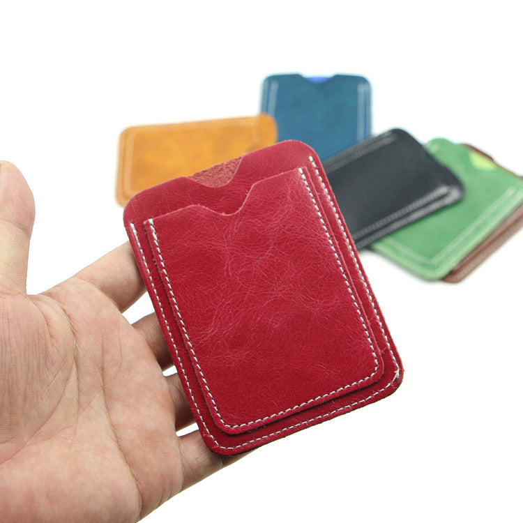 Buy One Get Two Free Leather Card Cases QB003-Leather cases-Red-Free Shipping Leatheretro