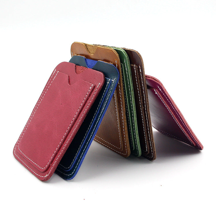 Buy One Get Two Free Leather Card Cases QB003-Leather cases-Red-Free Shipping Leatheretro