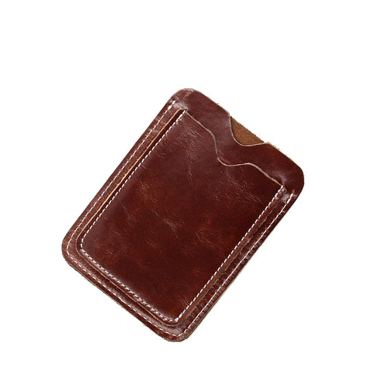 Buy One Get Two Free Leather Card Cases QB003-Leather cases-Dark Brown-Free Shipping Leatheretro