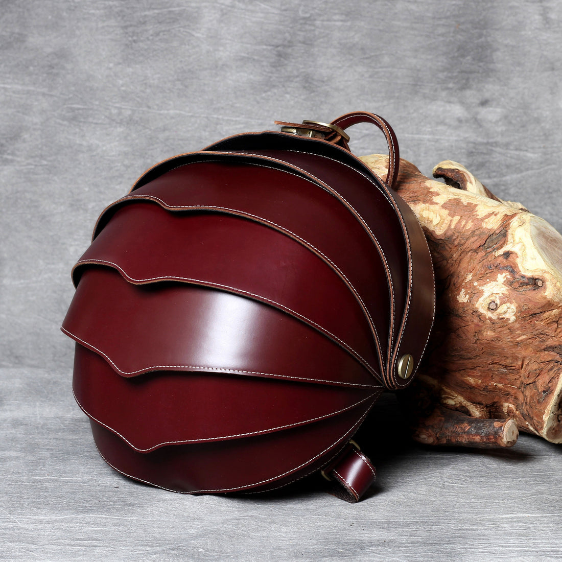 Handmade Leather Beetle Cyclus Pangolin Backpack Small Size 9874-1-Leather Backpack-Coffee-Small-Free Shipping Leatheretro