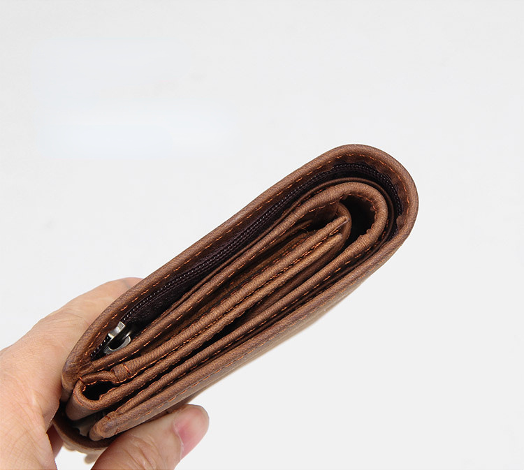 Cowhide RFID Leather Wallets for Men 8129-Leather Wallets-Brown-Free Shipping Leatheretro