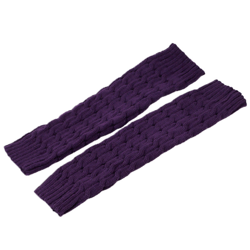 2 Pairs/set 40 cm Long Knitted Socks for Women-socks-Purple-One Size-Free Shipping Leatheretro