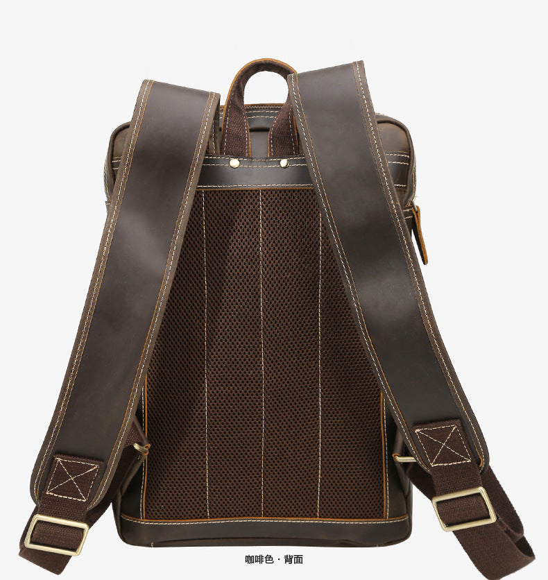 Vintage Luxury Large Storage Leather Backpacks-Leather Backpack-Brown-Free Shipping Leatheretro