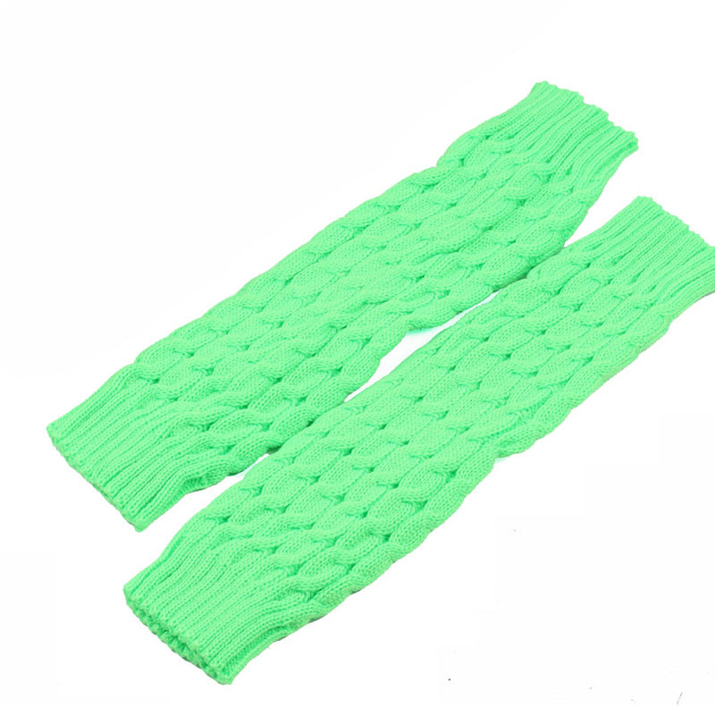 2 Pairs/set 40 cm Long Knitted Socks for Women-socks-Green-One Size-Free Shipping Leatheretro