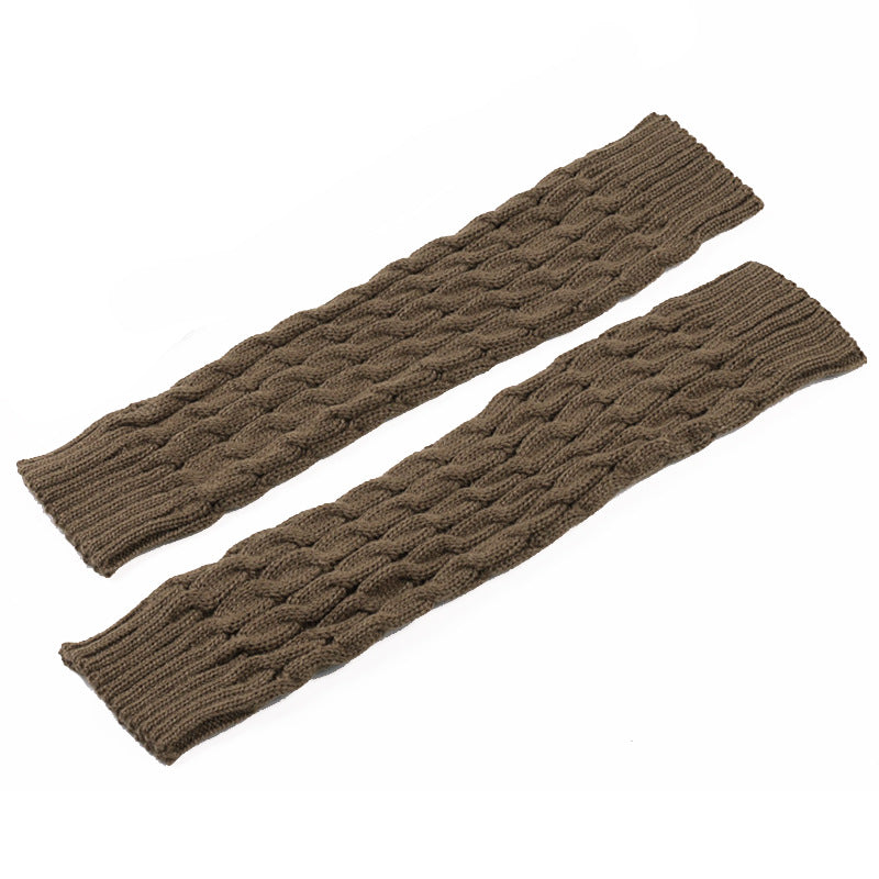 2 Pairs/set 40 cm Long Knitted Socks for Women-socks-Khaki-One Size-Free Shipping Leatheretro