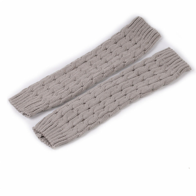 2 Pairs/set 40 cm Long Knitted Socks for Women-socks-Light Gray-One Size-Free Shipping Leatheretro