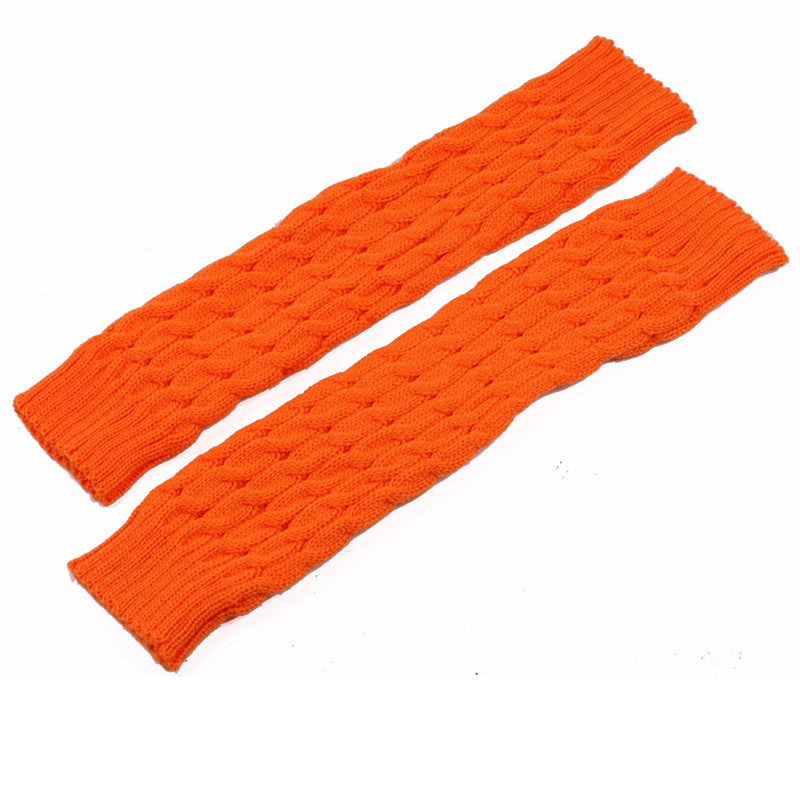 2 Pairs/set 40 cm Long Knitted Socks for Women-socks-Orange-One Size-Free Shipping Leatheretro
