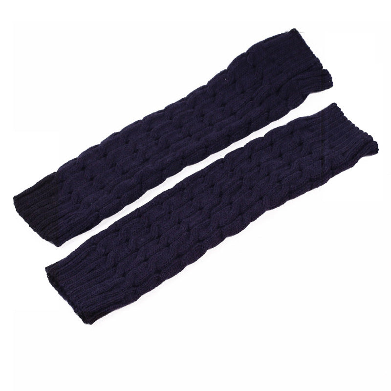 2 Pairs/set 40 cm Long Knitted Socks for Women-socks-Navy Blue-One Size-Free Shipping Leatheretro