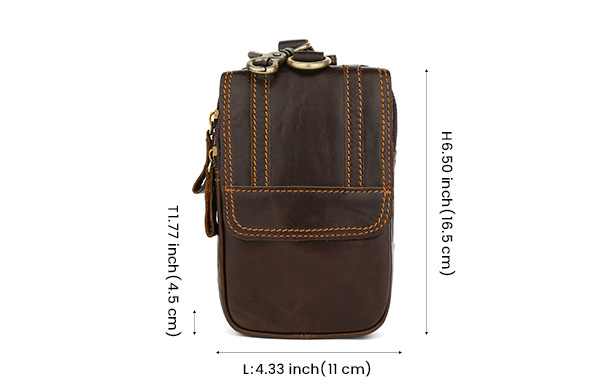 Retro Outdoor Blet Leather Waist Bag J6358-Leather Waist Bag-Black-Free Shipping Leatheretro