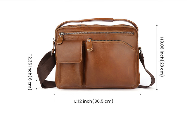 New Fashion Small Casual Leather Briefcase X1005-Leather Briefcase-Coffee-Free Shipping Leatheretro