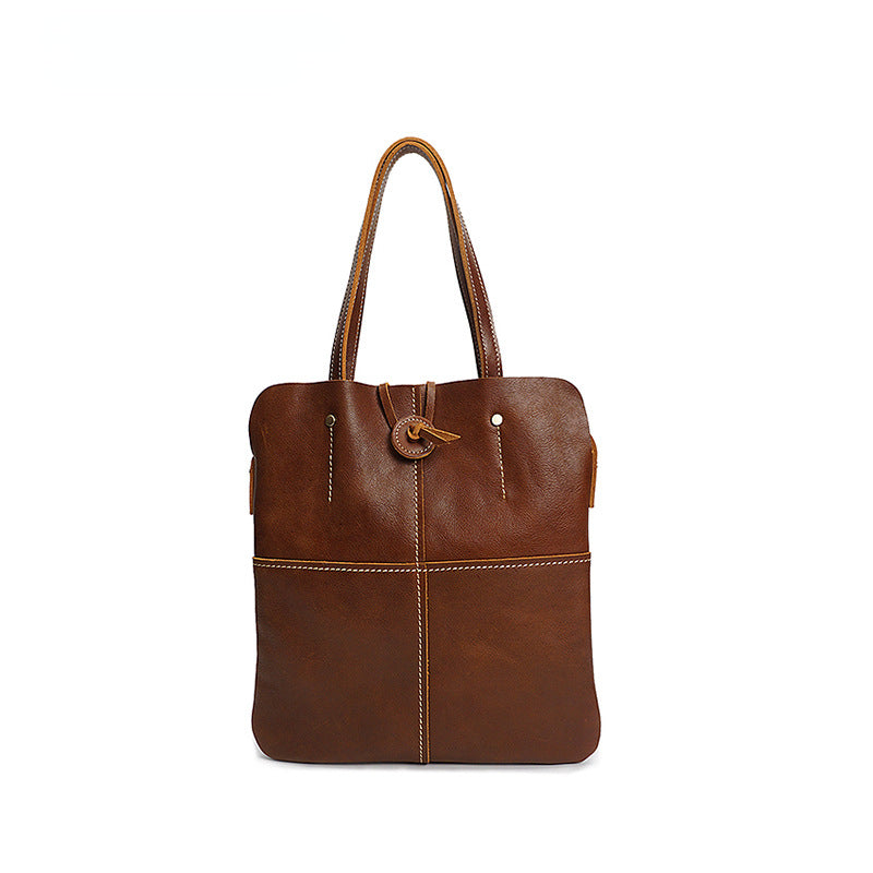Vintage Handmade Leather Handbags for Women 8071-Handbags-Brown-Free Shipping Leatheretro