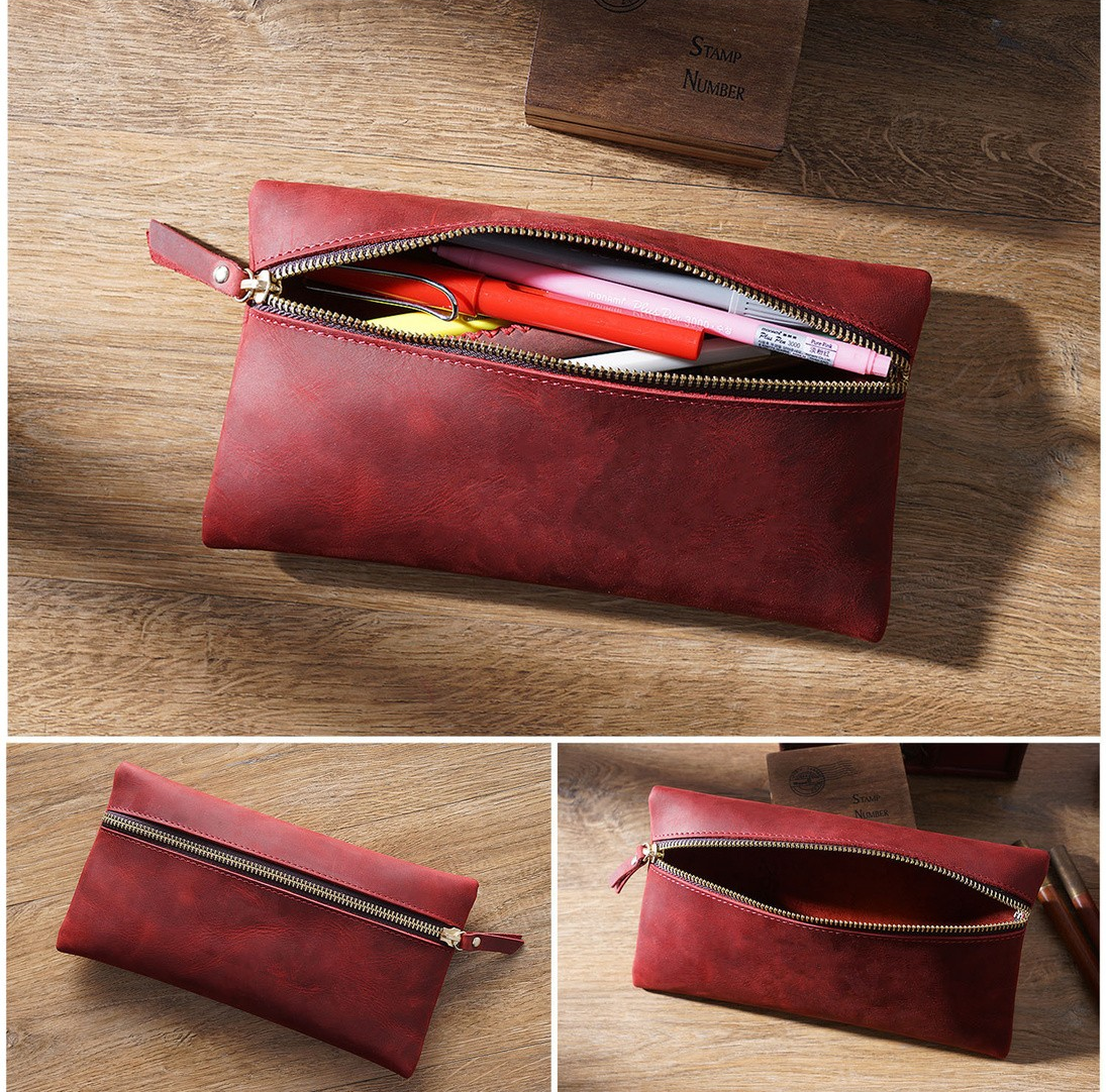 Vintage Large Storage Leather Cases P1080-Leather Cases-Black-Free Shipping Leatheretro