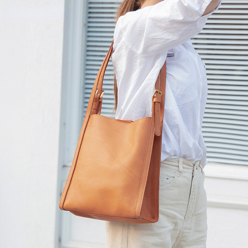 Vintage Large Storage Leather Tote Handbags 8906-Handbags-Brown-Free Shipping Leatheretro