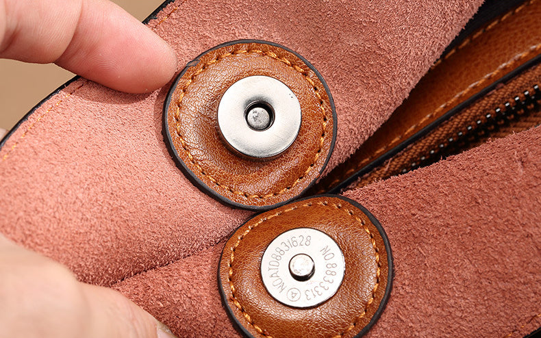 Casual Cowhide Leather Shoulder Handbags for Women-Handbag & Wallet Accessories-Wine Red-Free Shipping Leatheretro