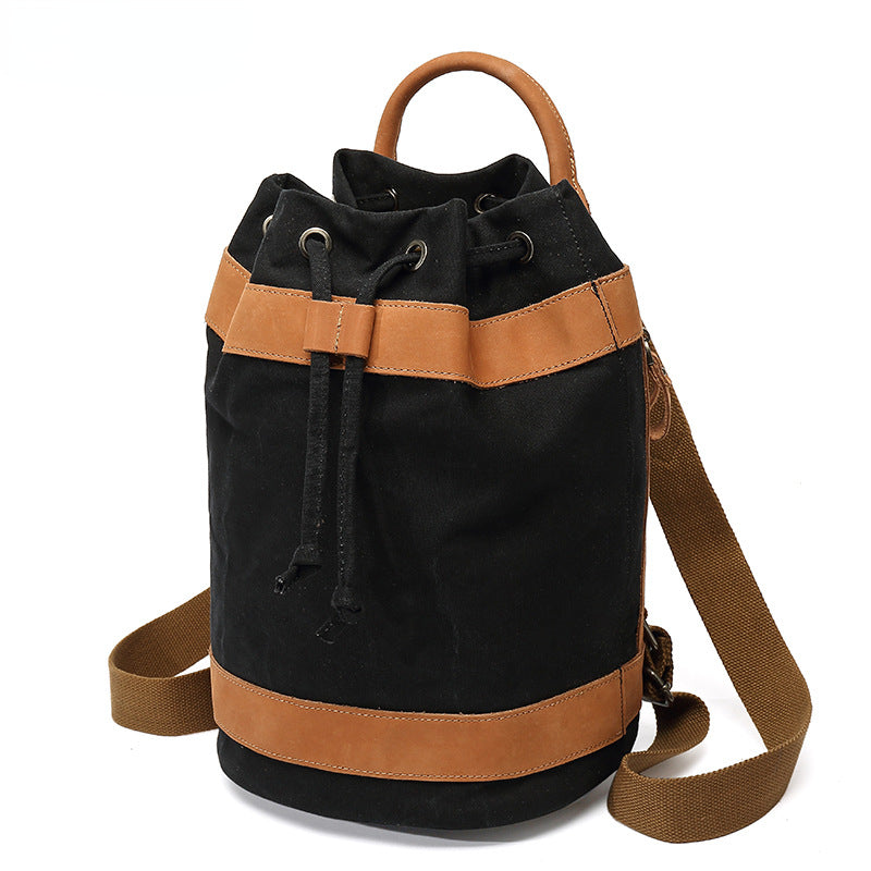 Leisure Canvas Backpack for Women-Backpacks-Khaki-Free Shipping Leatheretro