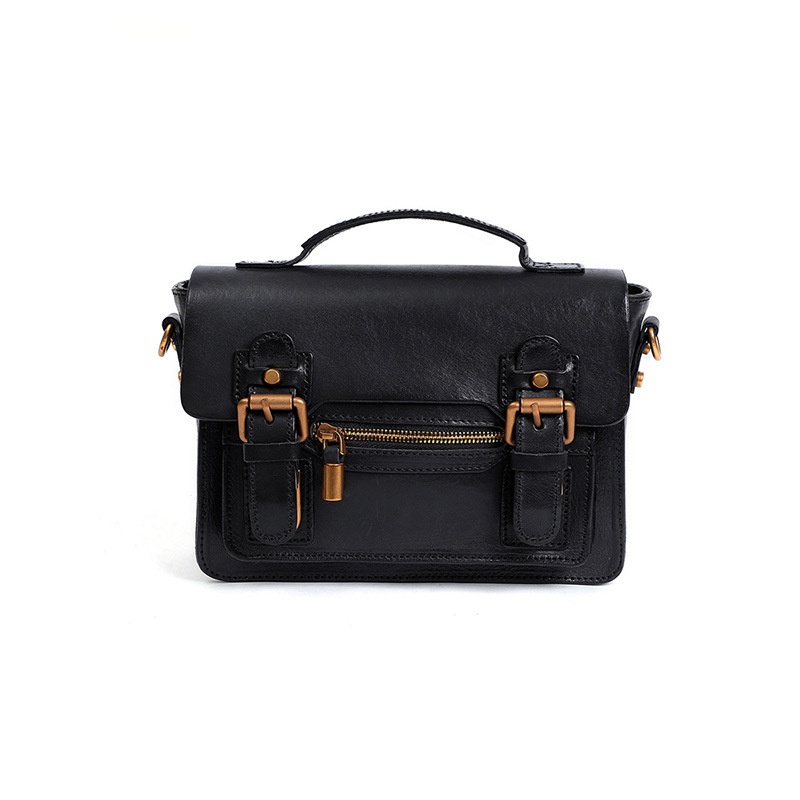 Vintage Women Leather Multi Functional Tote Bags W6514-Leather Women Bags-Black-Free Shipping Leatheretro