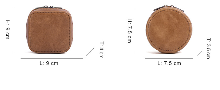 Easy Take Leather Mini Leater Organizer Bag JK092-Leatehr Purses-Round Red-Free Shipping Leatheretro