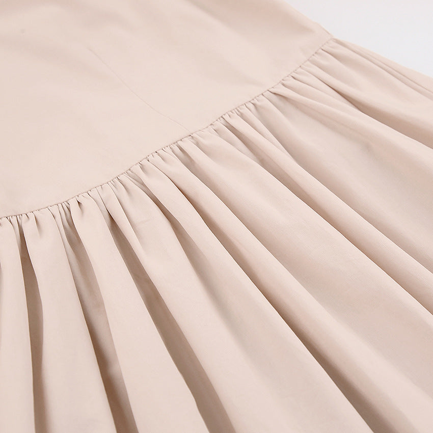 Summer Women Half Sleeves Cotton Mini Dresses-Dresses-Pink-S-Free Shipping Leatheretro
