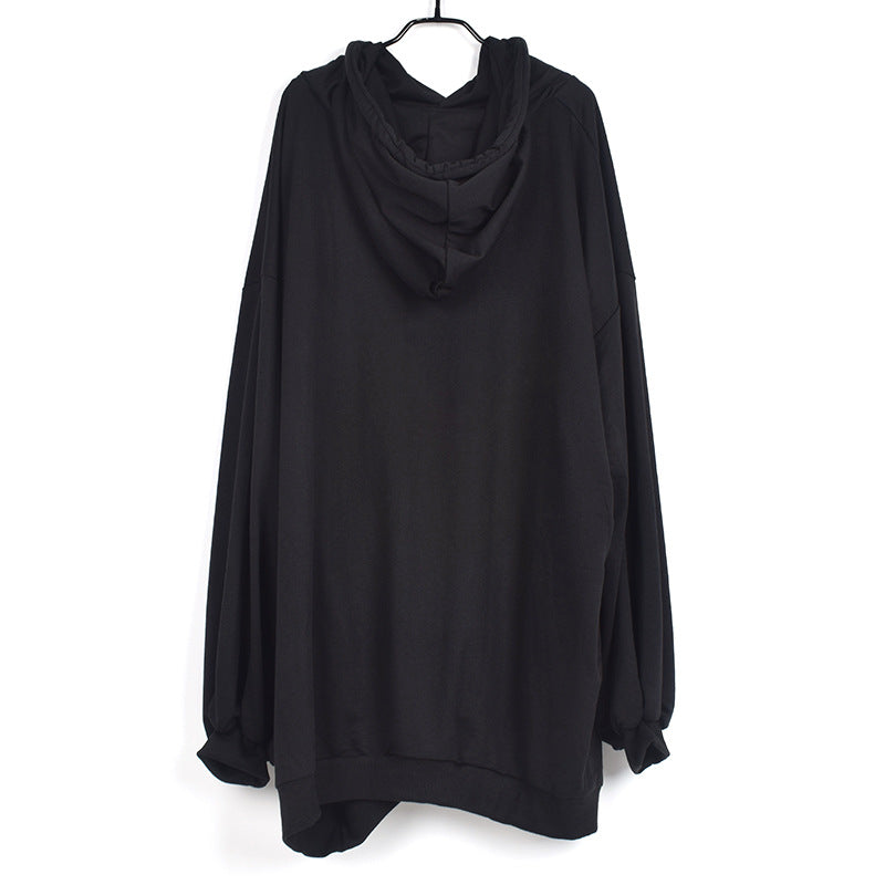 Black Long Sleeves Winter Hoodies for Women-Shirts & Tops-Black-One Size-Free Shipping Leatheretro