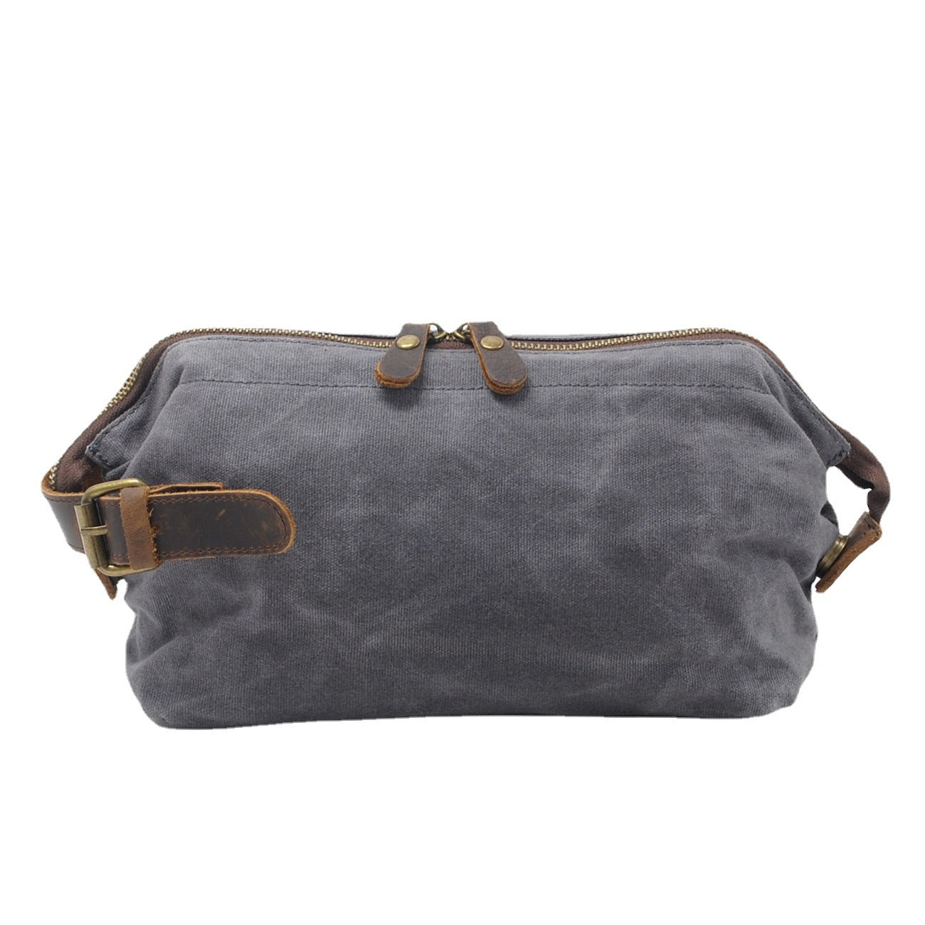 Vintage Men's Canvas Toiletry Bag 9161-Cosmetic & Toiletry Bags-Black-Free Shipping Leatheretro