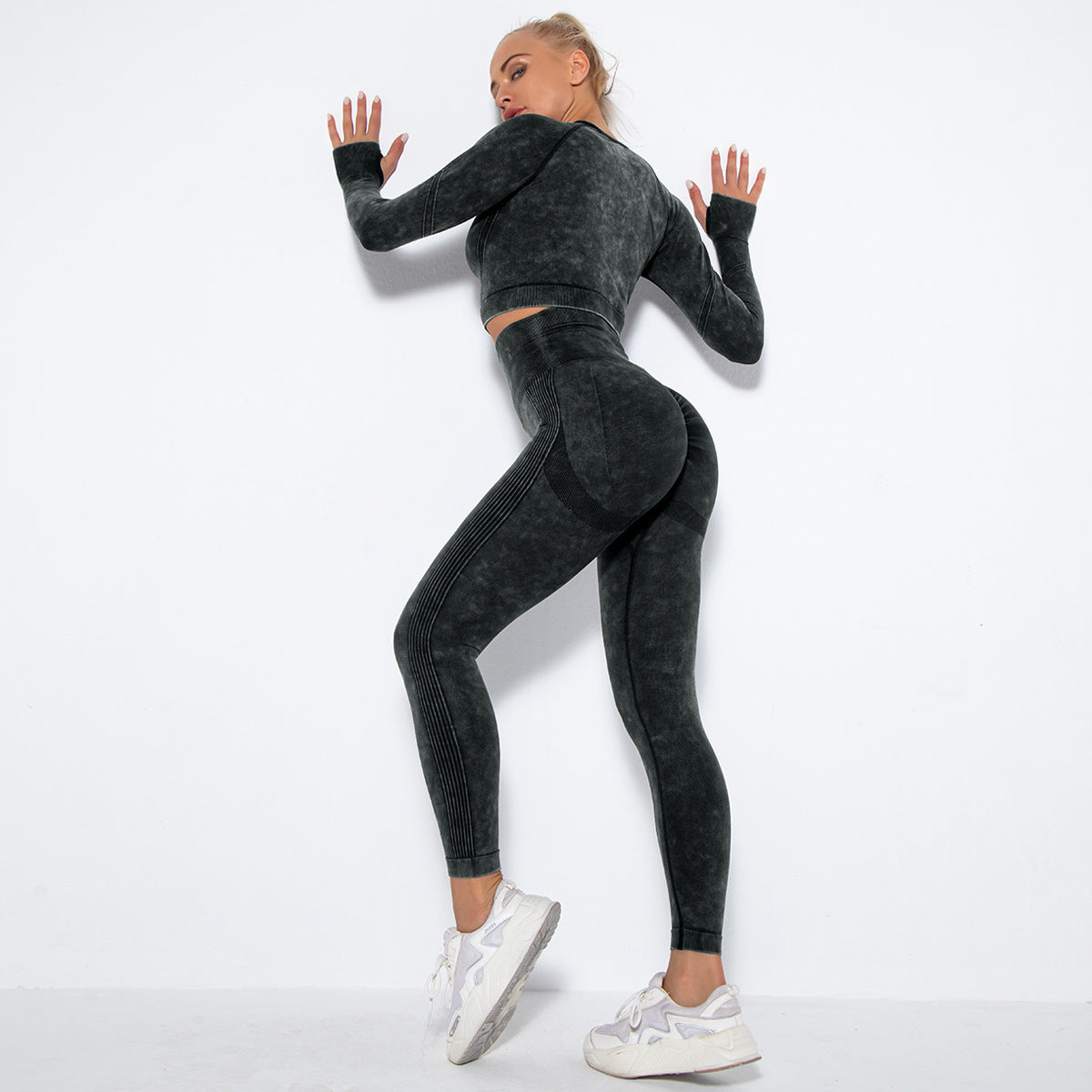 Sexy Simple Style Running Sports Suits-Suits-Black-S-Free Shipping Leatheretro