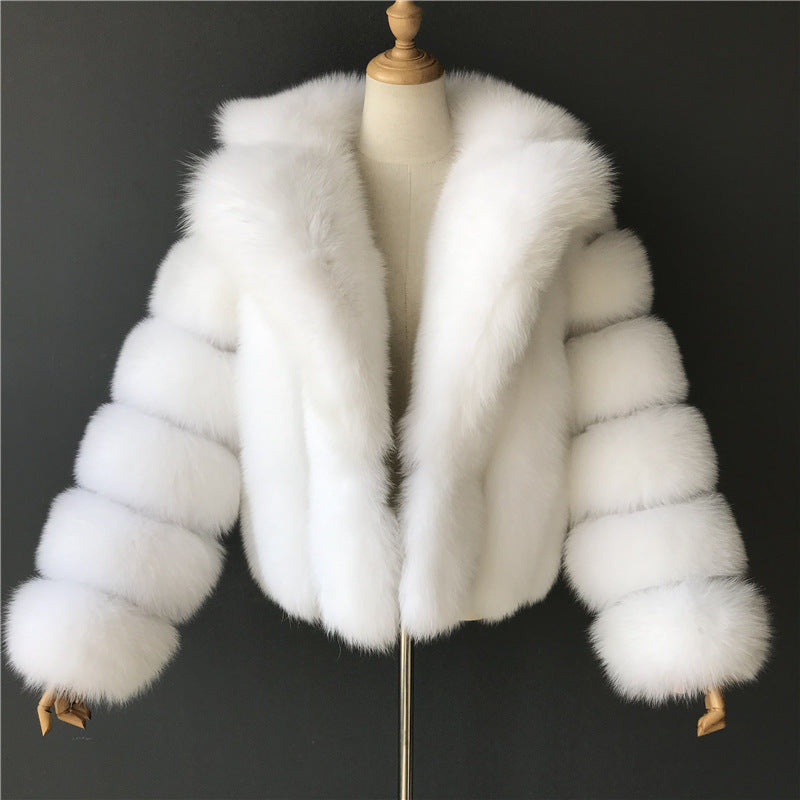 Fashion Artificial Fur Winter Short Coats for Women-Coats & Jackets-White-S-Free Shipping Leatheretro