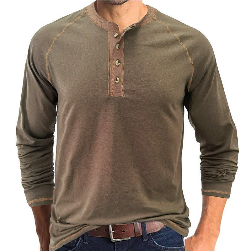 Casual Outdoor Long Sleeves Basic Shirts for Men-Green-S-Free Shipping Leatheretro