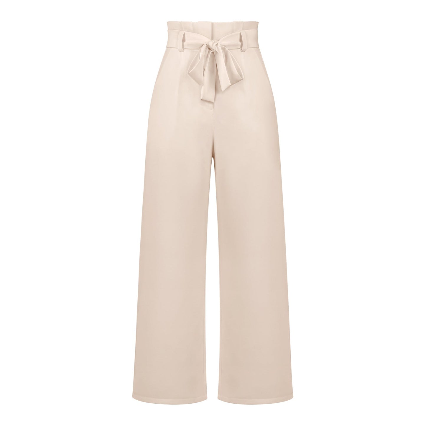 Elegant Office Lady Summer Wide Legs Pants-Pants-Apricot-S-Free Shipping Leatheretro