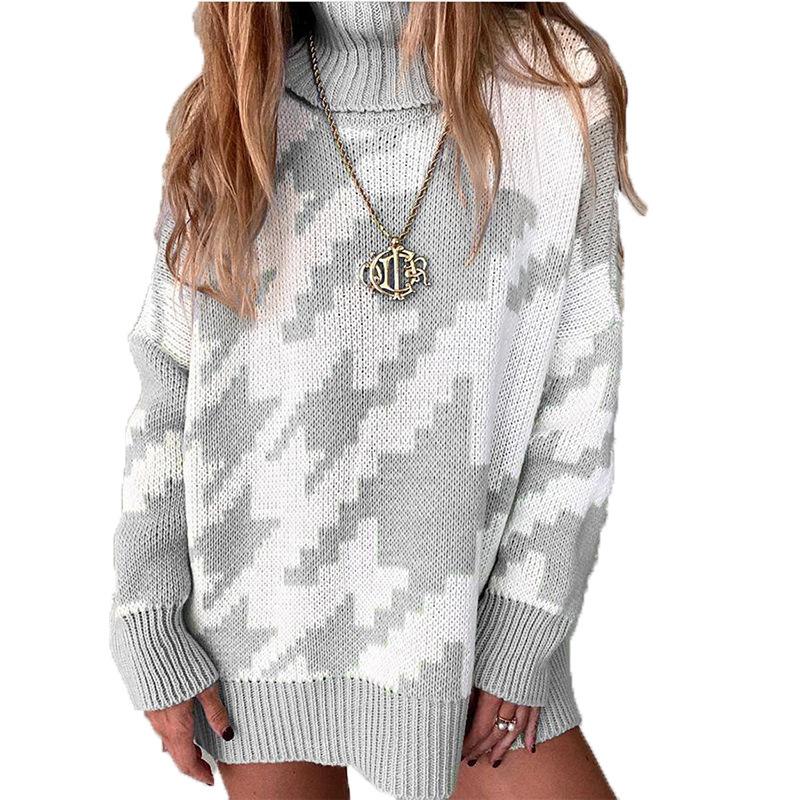 Fashion Knitting Women Hoodies Sweaters-Shirts & Tops-Gray-S-Free Shipping Leatheretro