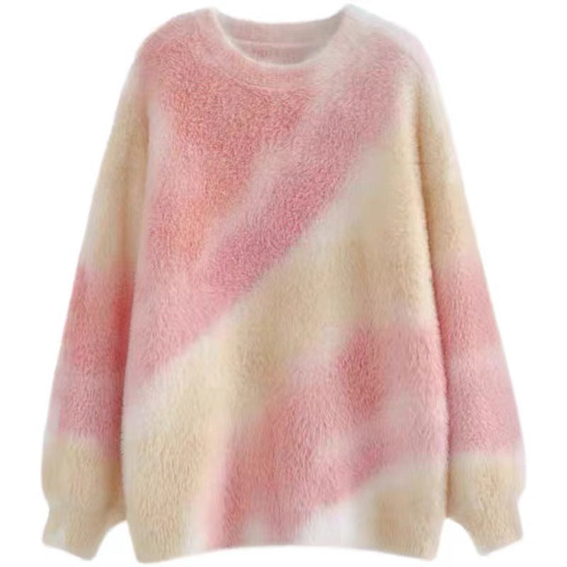 Lovely Dyed Soft Knitting Sweater Tops-Sweaters-A-One Size-Free Shipping Leatheretro