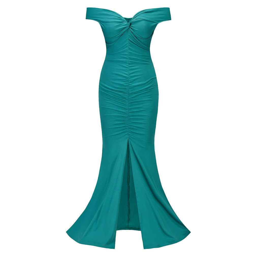 Sexy Backless Slim Women Evening Party Dresses-Dresses-Green-S-Free Shipping Leatheretro