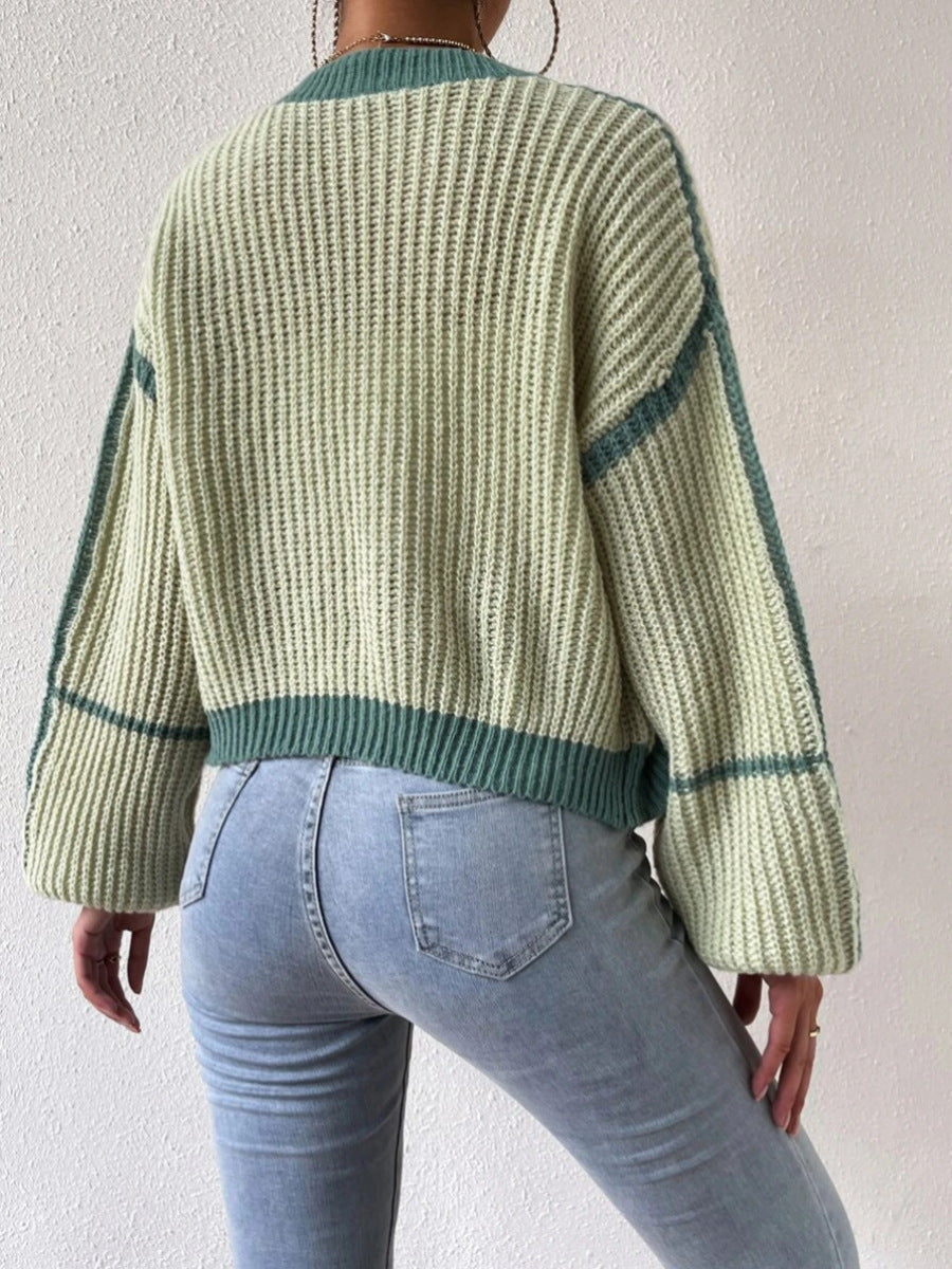 Fashion Knitted Cardigan Sweaters for Women-Shirts & Tops-Green-S-Free Shipping Leatheretro