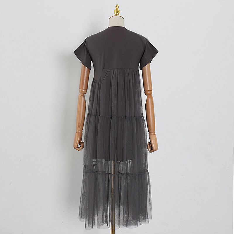 Elegant Summer Tulle Summer Dresses-Dresses-Black-One Size-Free Shipping Leatheretro