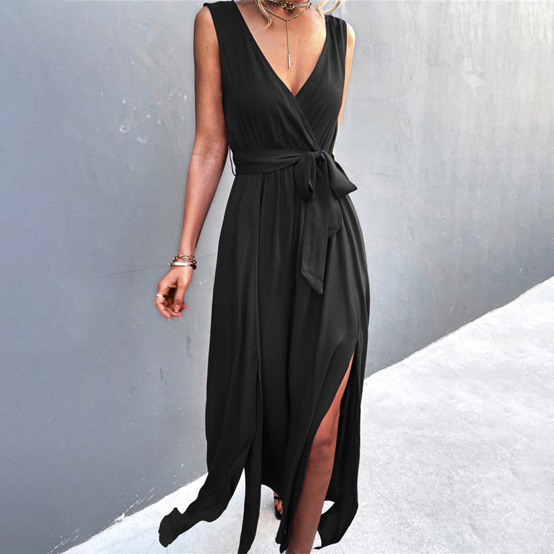 Sexy Sleeves Long Dresses-Dresses-Black-S-Free Shipping Leatheretro