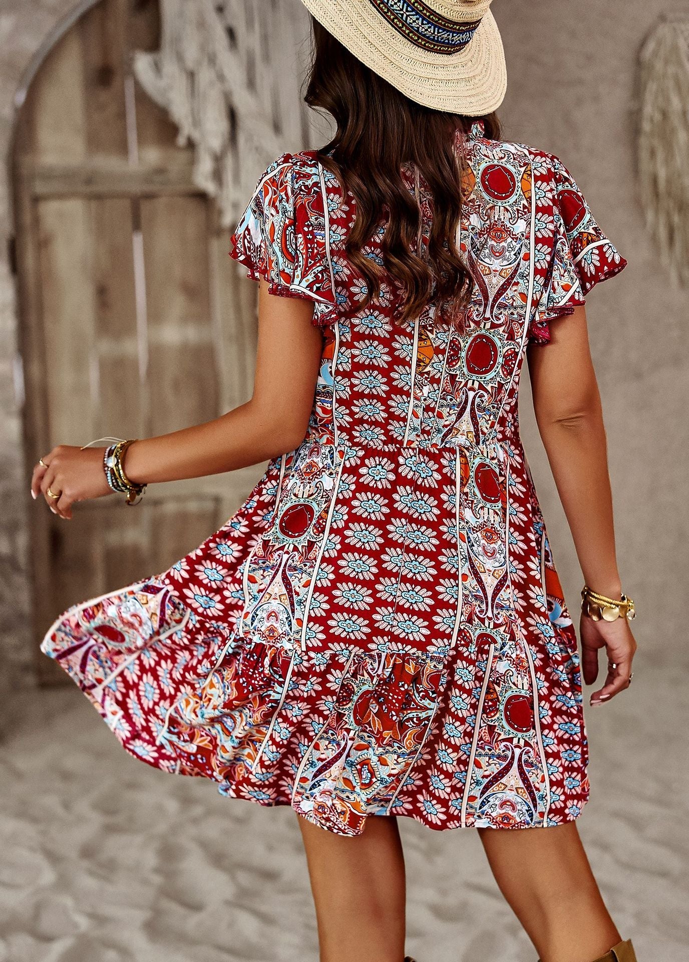 Boho Summer Holiday A Line Daily Dresses-Dresses-Navy Blue-S-Free Shipping Leatheretro
