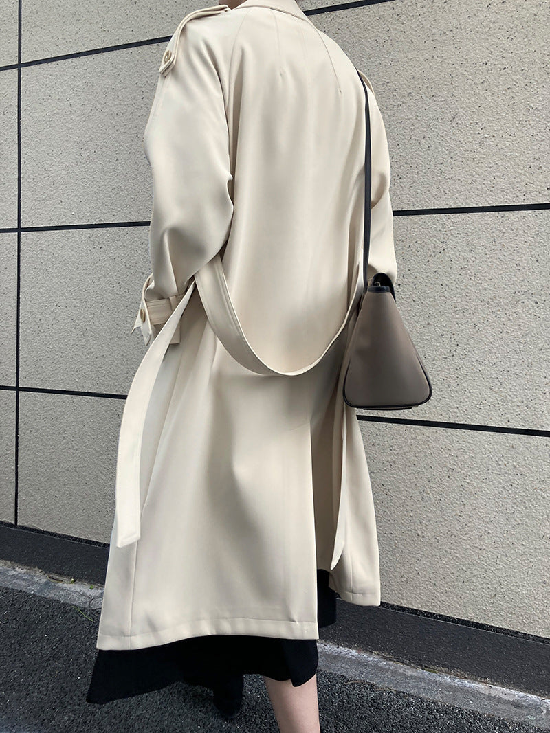 Fashion Loose Long Trench Coats for Women-Coats & Jackets-Black-S-Free Shipping Leatheretro