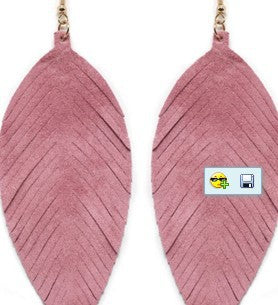 Leaves Designed Tassels Pu Leather Women Earrings-Earrings-23-Free Shipping Leatheretro