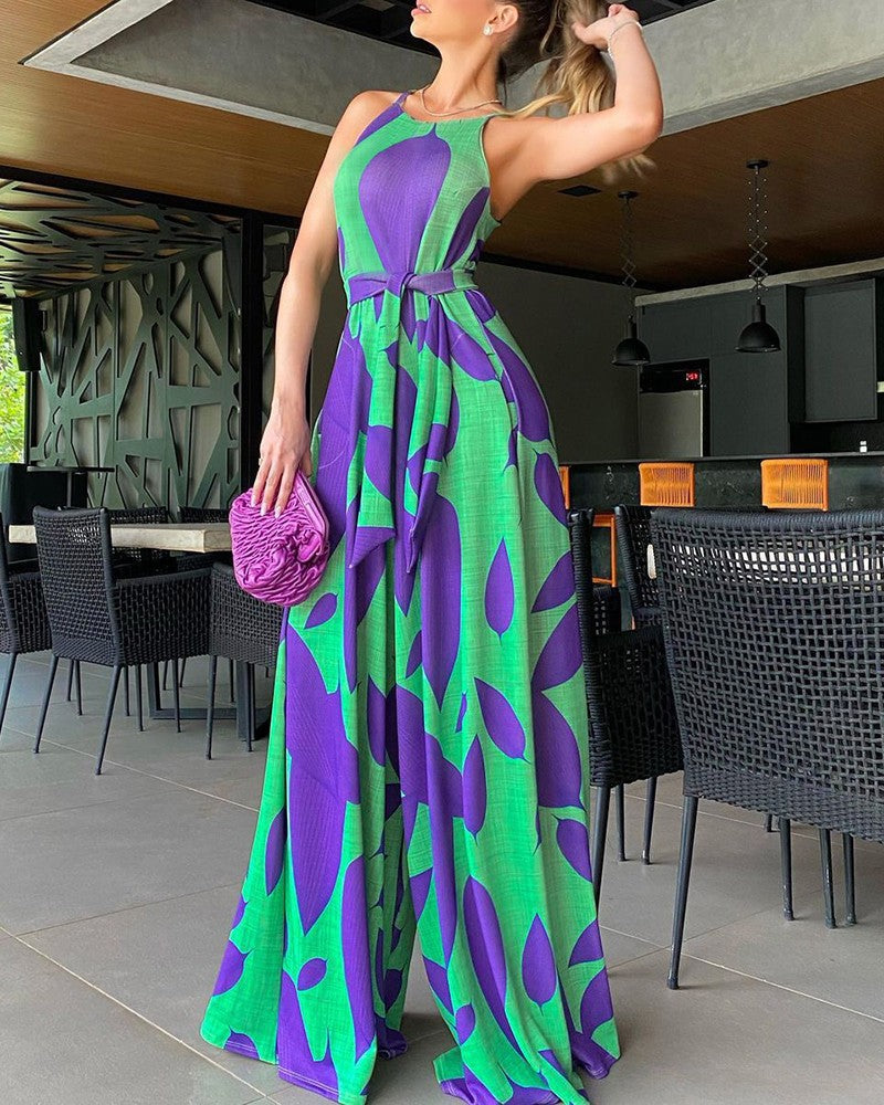 Sexy Sleeveless High Waist Women Long Dresses-Suits-Green-S-Free Shipping Leatheretro