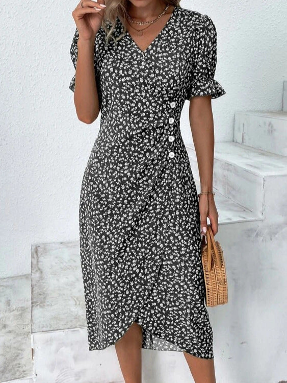 Casual Summer Irregular Summer Daily Dresses-Dresses-Black-S-Free Shipping Leatheretro