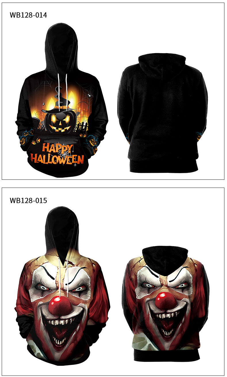 Hip Hop Style Women Plus Sizes Hoodies for Halloween-Shirts & Tops-WB128-011-M-Free Shipping Leatheretro