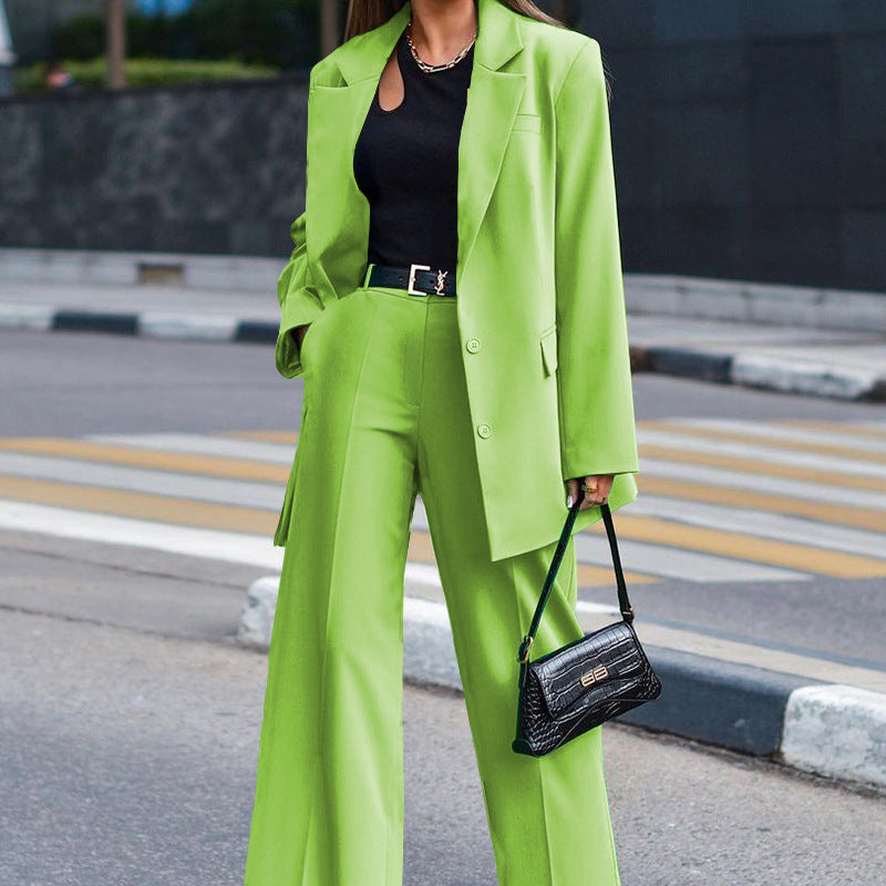 Fashion Two Pieces Long Sleeves Women Outfits-Outfit Sets-Green-S-Free Shipping Leatheretro