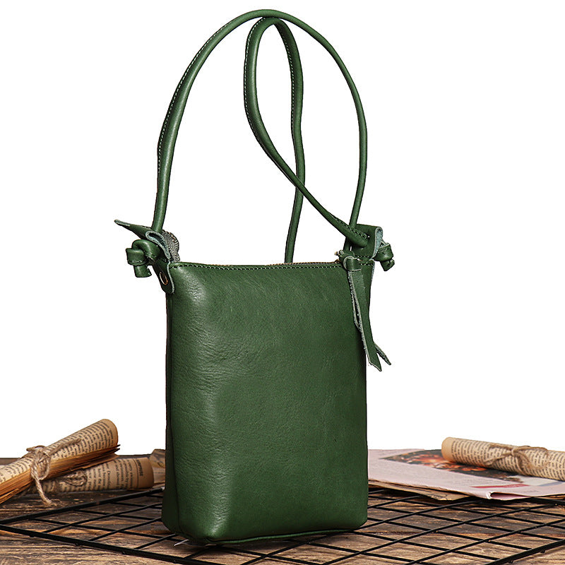 Handmade Leather Phone Handbags 30160-Leather Handbags-Green-Free Shipping Leatheretro