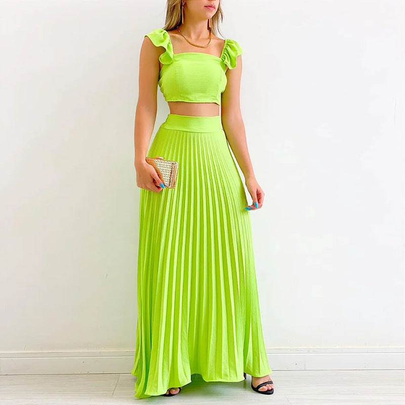 Fashion Women Dress Suits-Dresses-Green-1-S-Free Shipping Leatheretro
