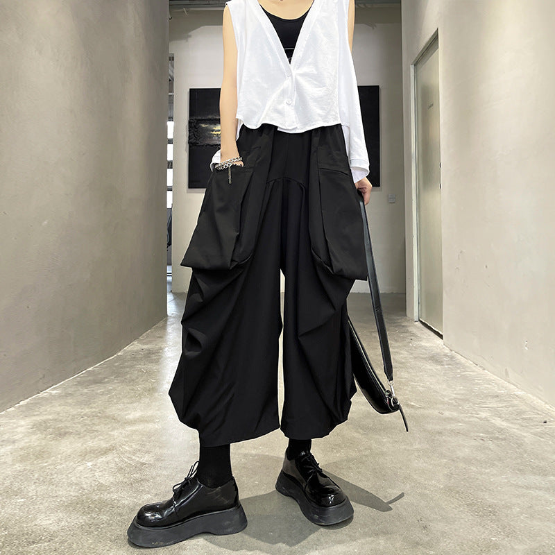 Designed High Waist Women Black Haren Pants-Snow Pants & Suits-Black-One Size-Free Shipping Leatheretro